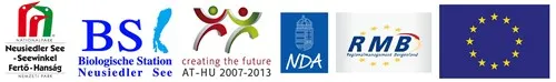 Logoleiste: Neusiedler See Seewinkel - Fertö-Hanság, Biologische Station Neusiedlersee, creating the future AT-HU 2007-2013, NDA, RMB, EU